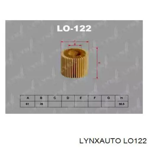 LO122 Lynxauto масляный фильтр