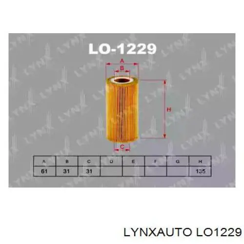 LO1229 Lynxauto масляный фильтр