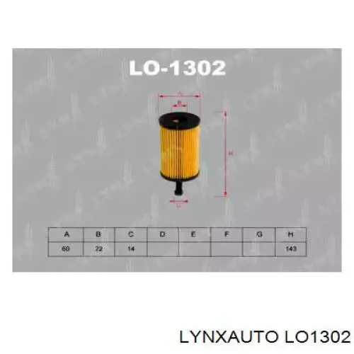 LO1302 Lynxauto масляный фильтр
