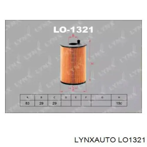 LO1321 Lynxauto масляный фильтр