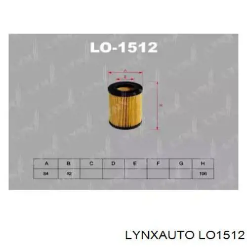 LO1512 Lynxauto масляный фильтр