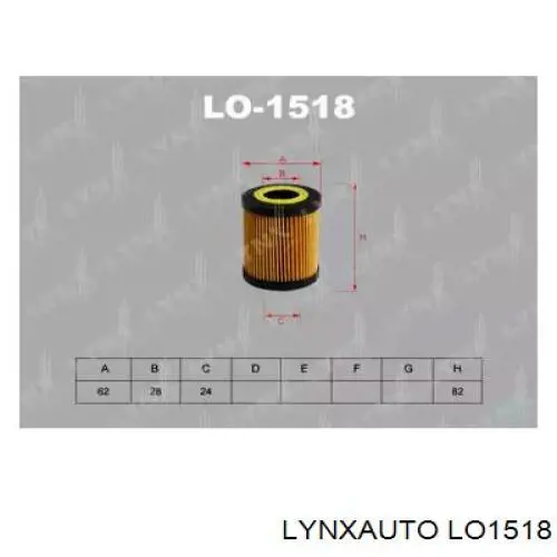 LO1518 Lynxauto масляный фильтр