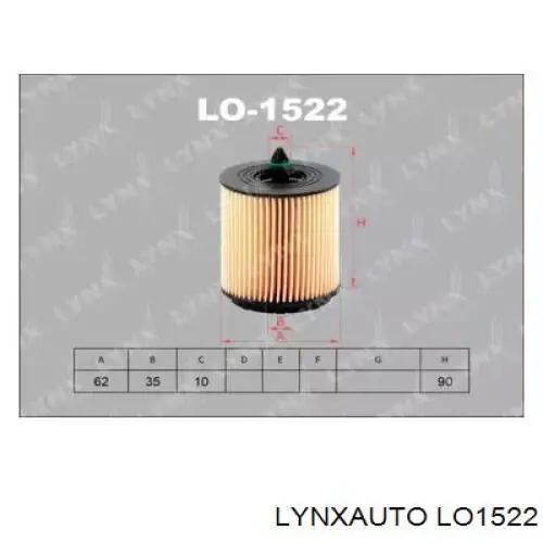 LO1522 Lynxauto масляный фильтр