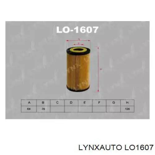 LO1607 Lynxauto масляный фильтр