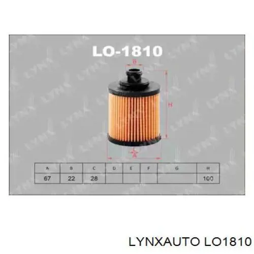 LO1810 Lynxauto масляный фильтр