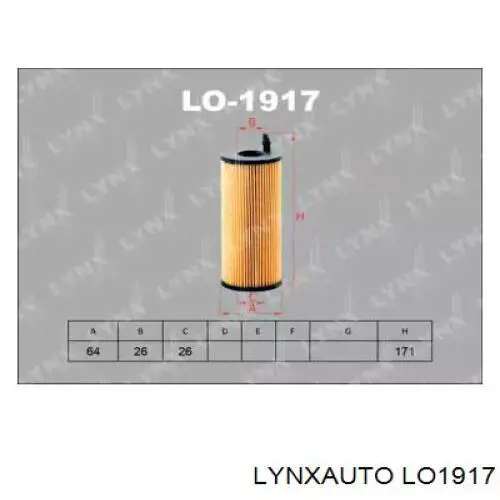 LO1917 Lynxauto масляный фильтр