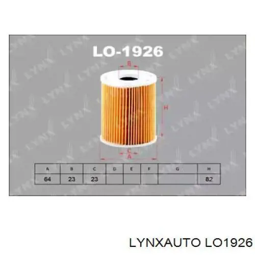 LO1926 Lynxauto масляный фильтр