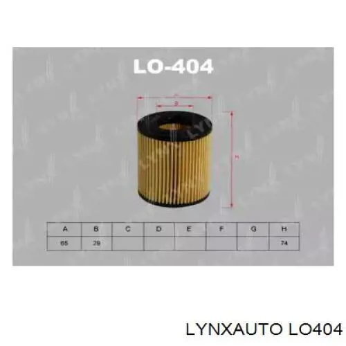 LO404 Lynxauto масляный фильтр