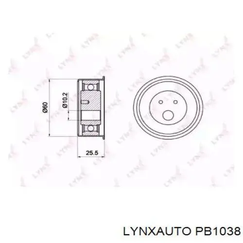 PB1038 Lynxauto rolo de reguladora de tensão da correia do mecanismo de distribuição de gás