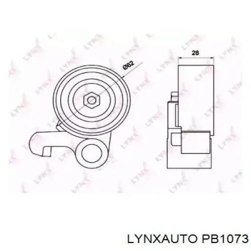 PB1073 Lynxauto rolo de reguladora de tensão da correia do mecanismo de distribuição de gás