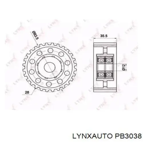 Паразитный ролик ГРМ PB3038 Lynxauto