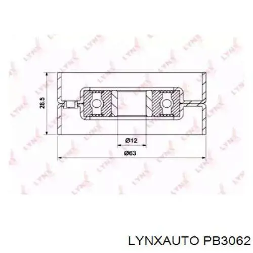 Паразитный ролик ГРМ PB3062 Lynxauto