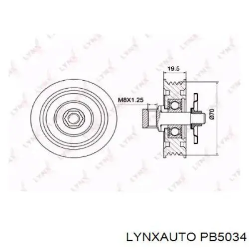 Натяжной ролик PB5034 Lynxauto