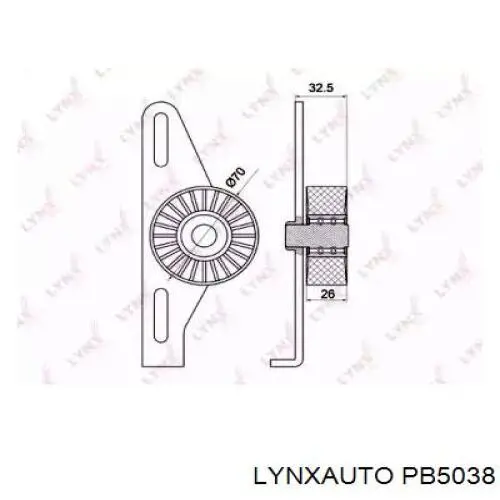 PB5038 Lynxauto rolo de reguladora de tensão da correia de transmissão