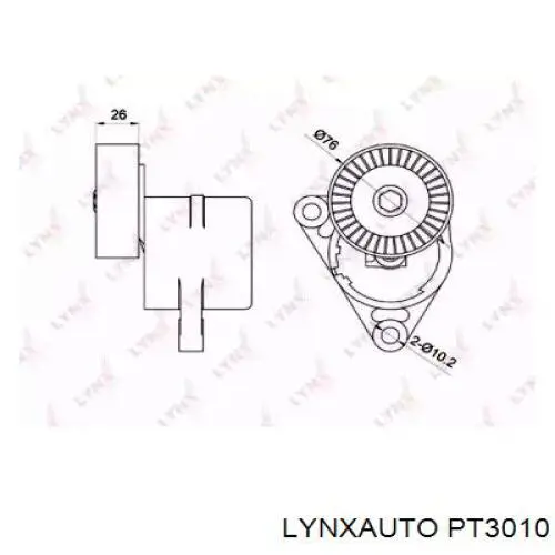 Натяжитель приводного ремня PT3010 Lynxauto