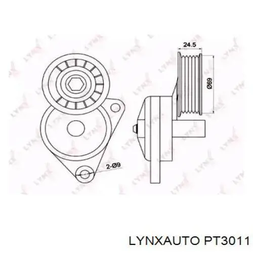 Натяжитель приводного ремня PT3011 Lynxauto