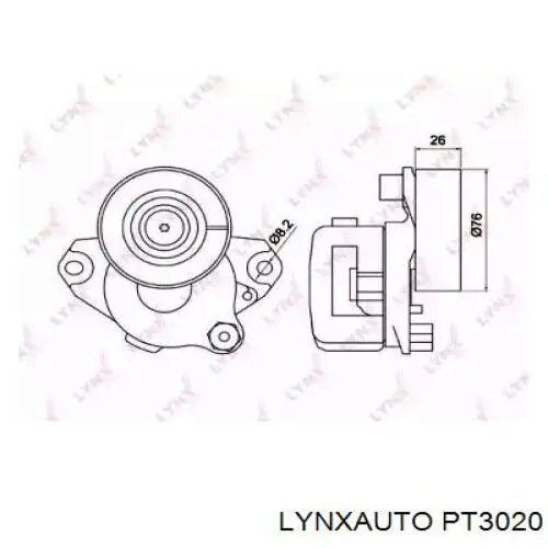 Натяжитель приводного ремня PT3020 Lynxauto