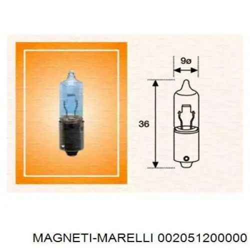 002051200000 Magneti Marelli лампочка