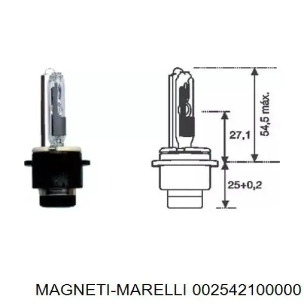 Лампочка ксеноновая Magneti Marelli 002542100000