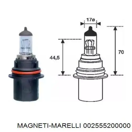 Лампочка галогенная 002555200000 Magneti Marelli