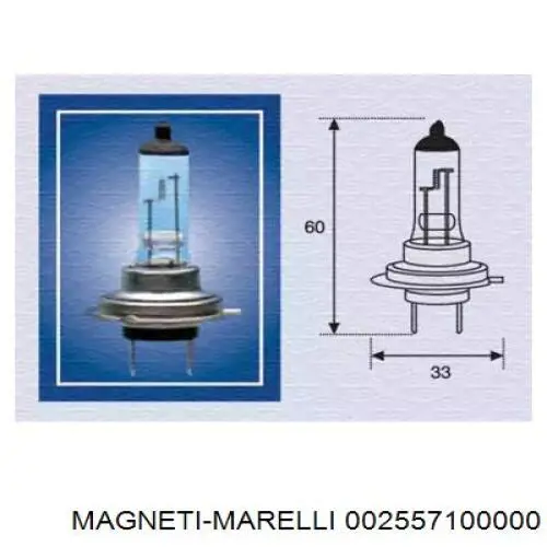 Лампочка ближнего света Magneti Marelli 002557100000 цена, от 2.43 USD