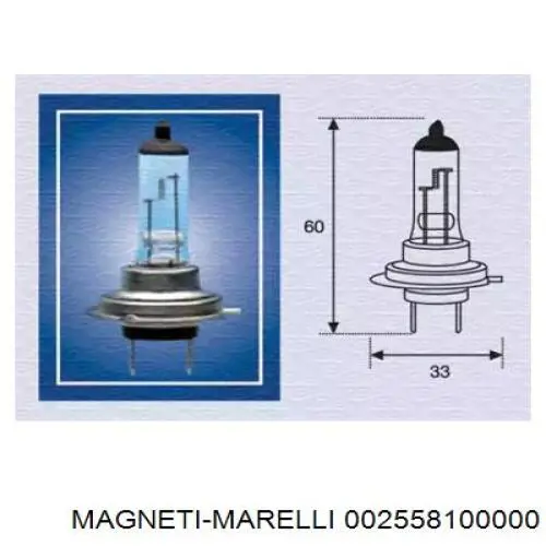 Лампочка галогенная 002558100000 Magneti Marelli