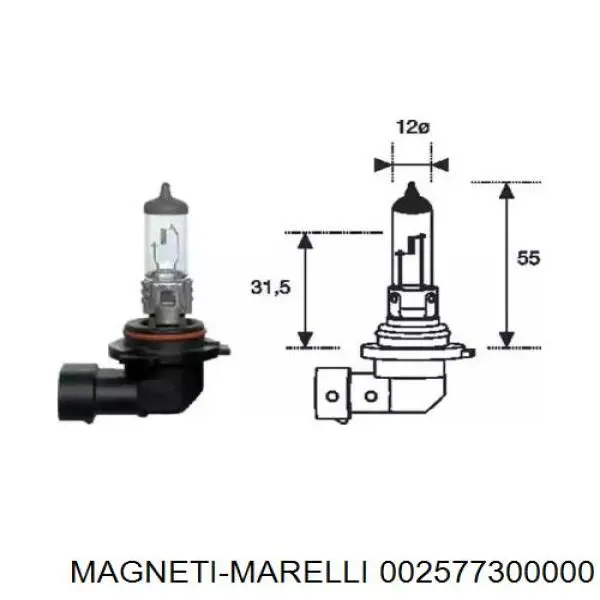 Лампочка галогенная 002577300000 Magneti Marelli