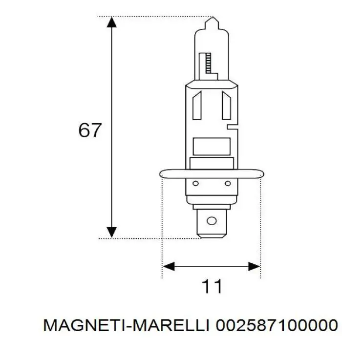 Лампочка галогенная 002587100000 Magneti Marelli