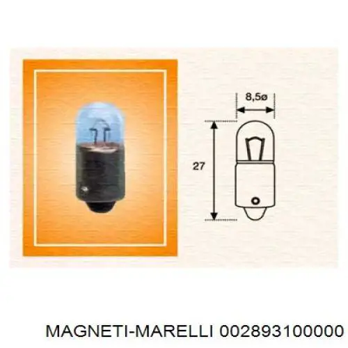 002893100000 Magneti Marelli лампочка