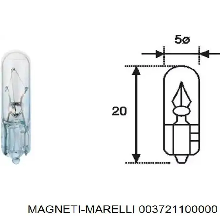 Лампочка щитка (панели приборов) Magneti Marelli 003721100000