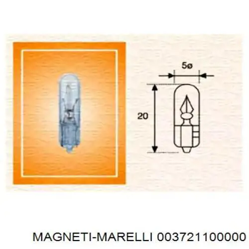 Luz Del Tablero (Panel Principal) 003721100000 Magneti Marelli