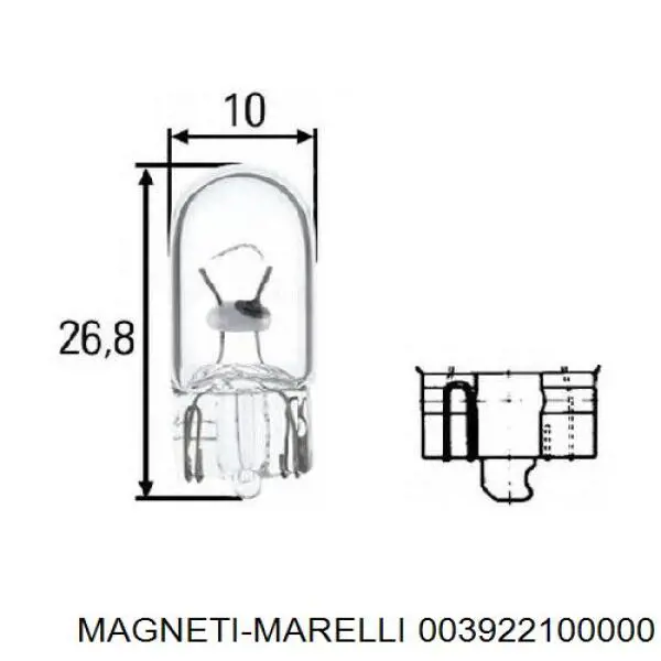 Лампа автомобильная Magneti Marelli 003922100000