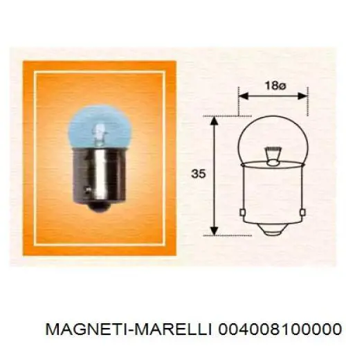 Bombilla 004008100000 Magneti Marelli