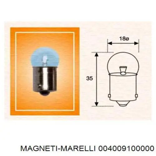 004009100000 Magneti Marelli лампочка