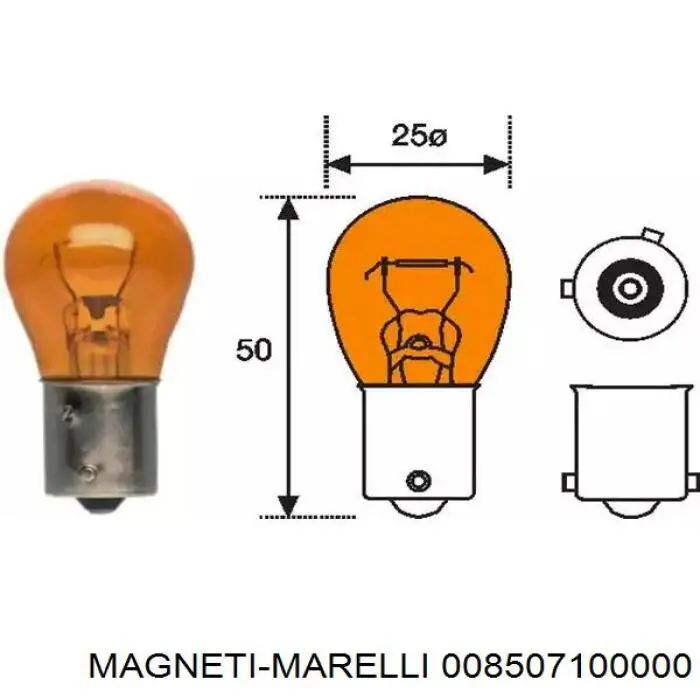 008507100000 Magneti Marelli лампочка