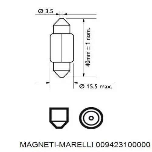 Купить 009423100000 Magneti Marelli Лампочка