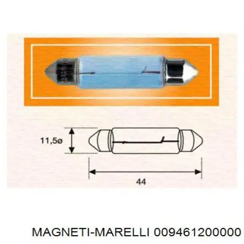 009461200000 Magneti Marelli лампочка плафона освещения салона/кабины