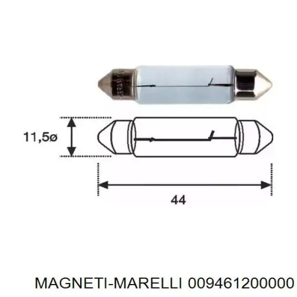 Лампочка плафону освітлення салону/кабіни 009461200000 Magneti Marelli