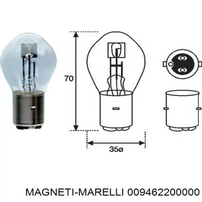 Купить 009462200000 Magneti Marelli Лампочка