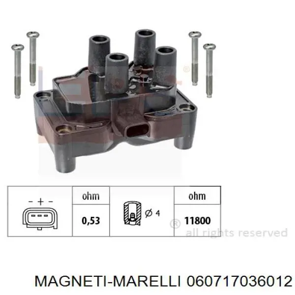 060717036012 Magneti Marelli Катушка зажигания