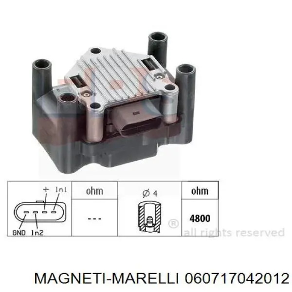 Модуль зажигания Magneti Marelli 060717042012 цена, от 22.55 USD