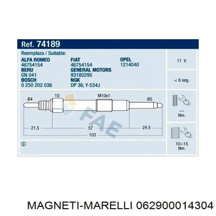 062900014304 Magneti Marelli