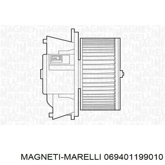 Купить 069401199010 Magneti Marelli Электродвигатели (электродвигатель отопителя) или розетка прицепа штепсельная