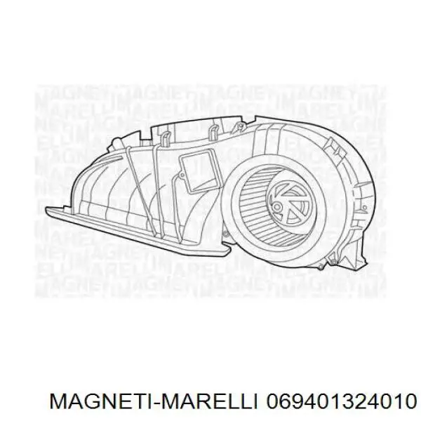 Корпус вентилятора печки 069401324010 Magneti Marelli