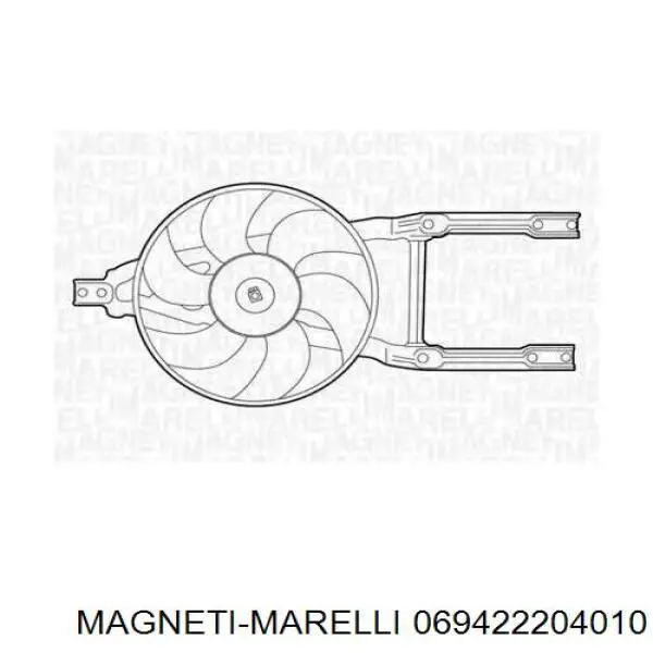 Электровентилятор охлаждения 069422204010 Magneti Marelli