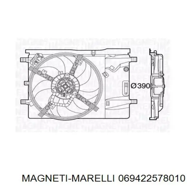 Купить CFF193000P Mahle Original Диффузор вентилятора в сборе с мотором и крыльчаткой
