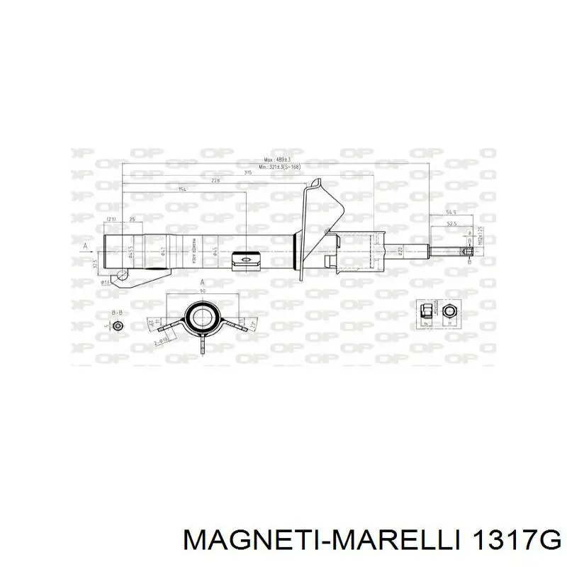 Амортизатор передний 1317G Magneti Marelli