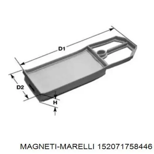 Воздушный фильтр 152071758446 Magneti Marelli