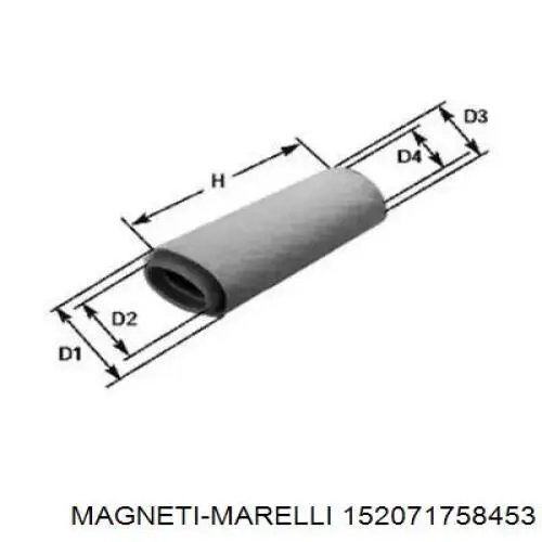 Воздушный фильтр 152071758453 Magneti Marelli