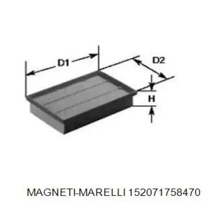 Воздушный фильтр 152071758470 Magneti Marelli